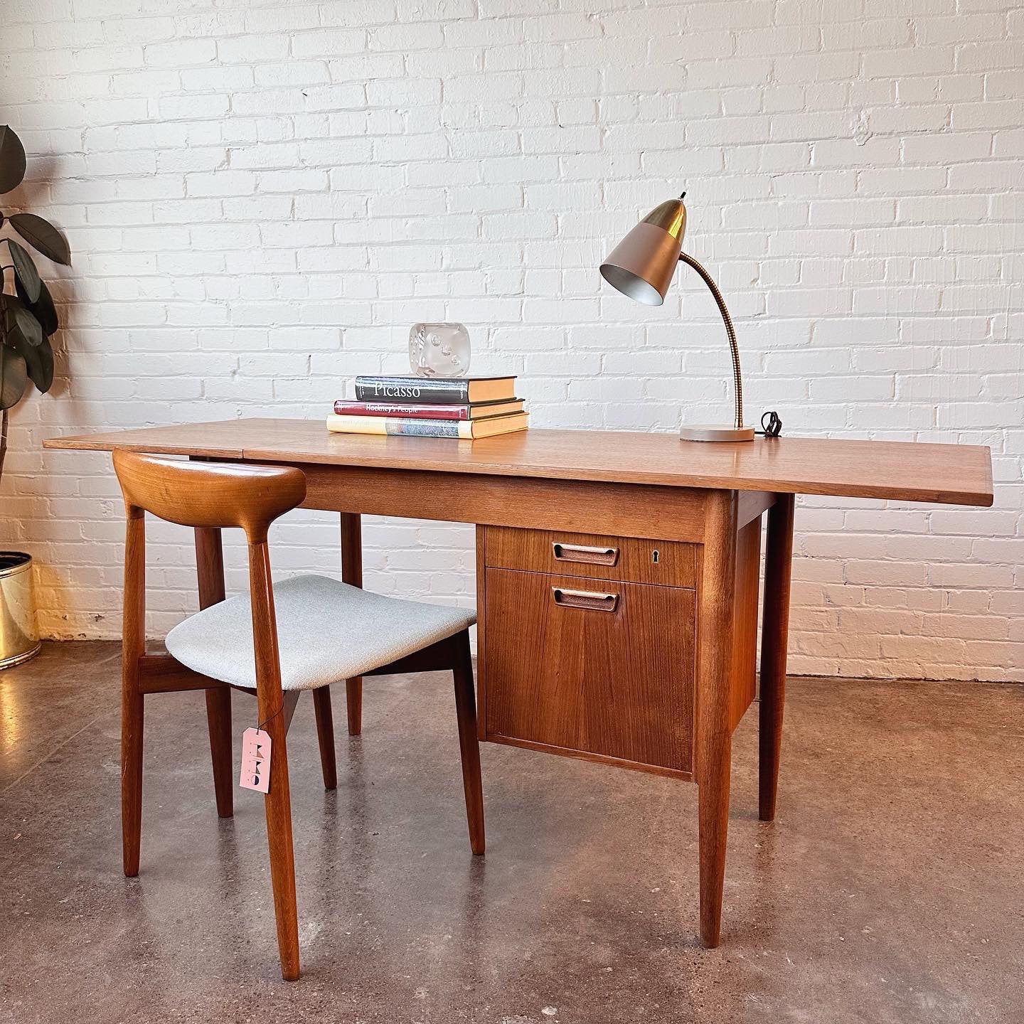 GUNNAR NIELSEN TEAK DROP LEAF WRITING DESK