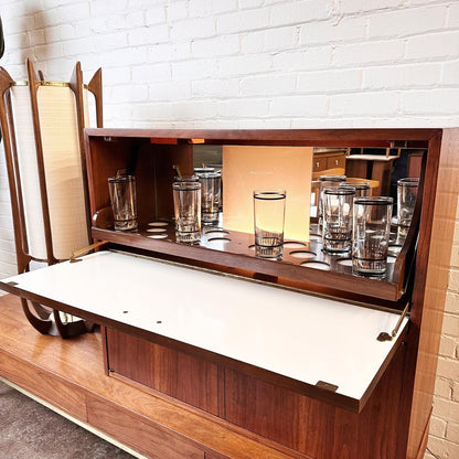 RESTORED MARTINSVILLE DROP-DOWN LIGHTED BAR CABINET