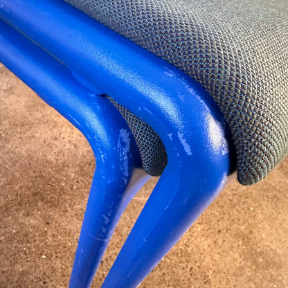 BLUE SPARK STACKING CHAIRS BY DON CHADWICK FOR KNOLL, PAIR