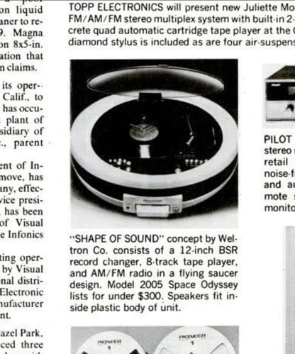 VINTAGE 2005 WELTRON HOME STEREO, CA. 1973