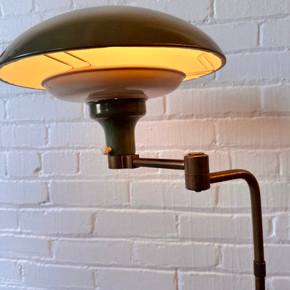 ADJUSTABLE FLYING SAUCER FLOOR LAMP BY GERALD THURSTON