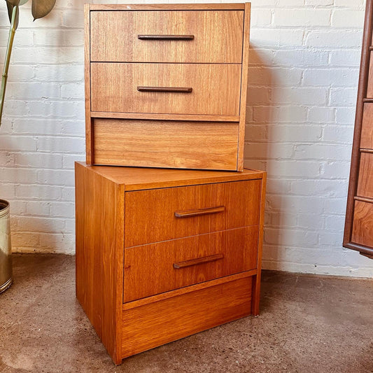 PAIR OF DANISH TEAK NIGHTSTANDS