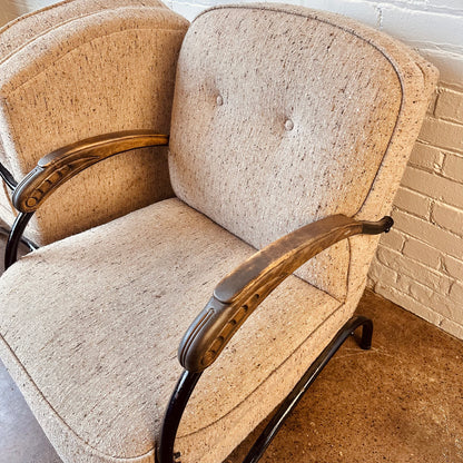 ART DECO HALABALA STYLE ARM CHAIRS - PAIR