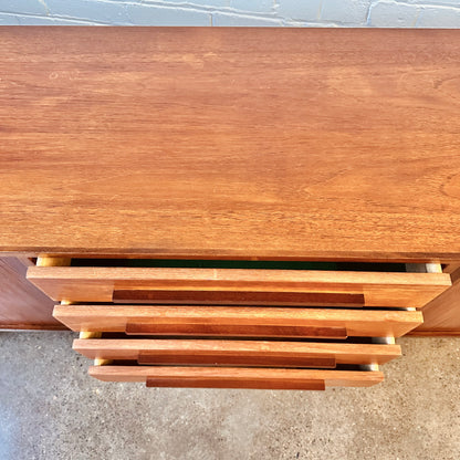 RS ASSOCIATES TEAK TAMBOUR DOOR SIDEBOARD CREDENZA