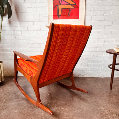 SOLID DANISH TEAK ROCKER BY R HUBER