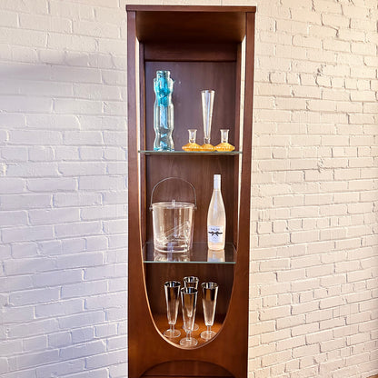 BROYHILL BRASILIA CURIO CABINET WITH GLASS SHELVES