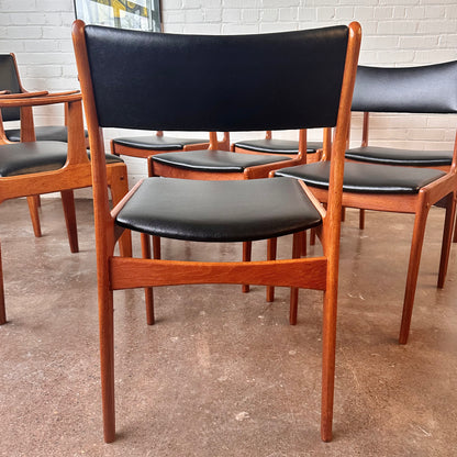 RESTORED JOHANNES ANDERSEN TEAK DINING CHAIRS FOR ULDUM - SET OF 8