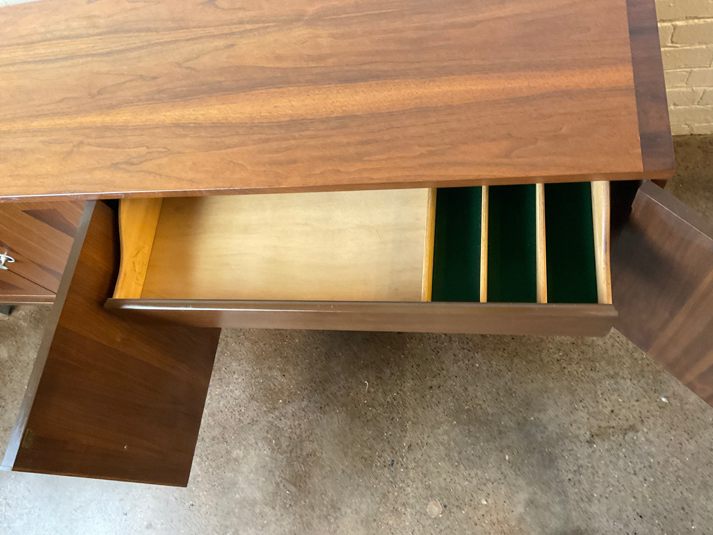 RESTORED PAUL BROWNING WALNUT & ROSEWOOD CREDENZA