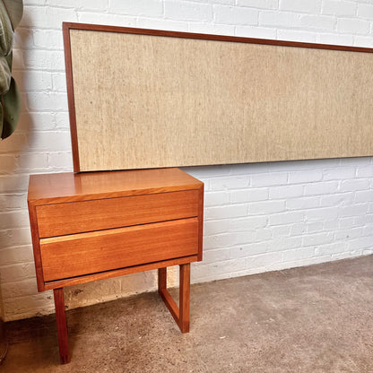 DANISH TEAK NIGHTSTANDS AND HEADBOARD