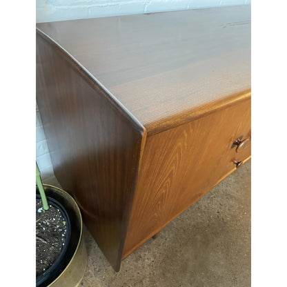 A YOUNGER CREDENZA IN AFROMOSIA & TEAK BY JOHN HUBERT