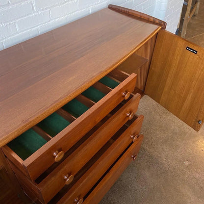 A YOUNGER CREDENZA IN AFROMOSIA & TEAK BY JOHN HUBERT