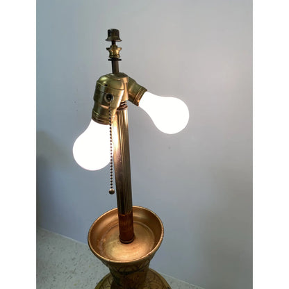 MARBRO EGYPTIAN GOLD GILT CAST METAL LAMP