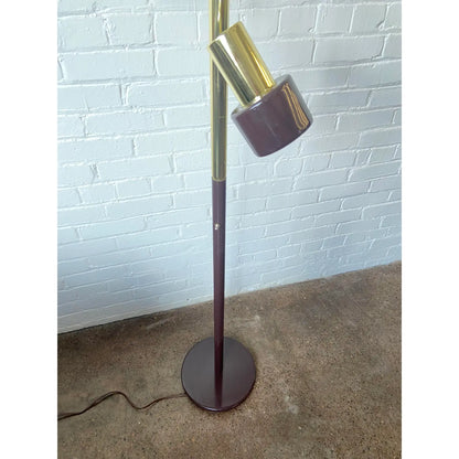 ADJUSTABLE BRASS TRI-LIGHT TREE FLOOR LAMP