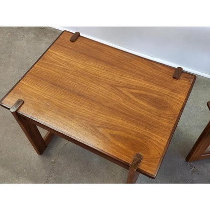 TEAK R.S. ASSOCIATES END TABLES - PAIR
