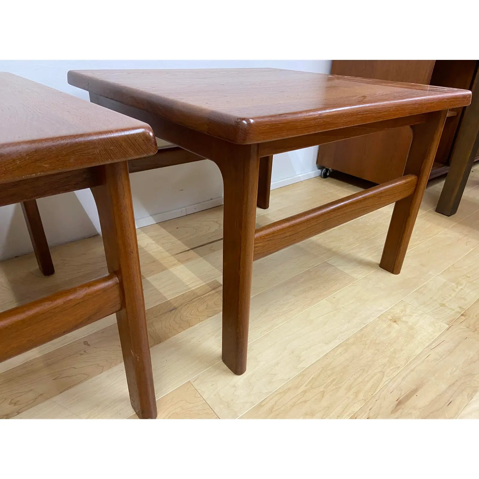 Teak top end table