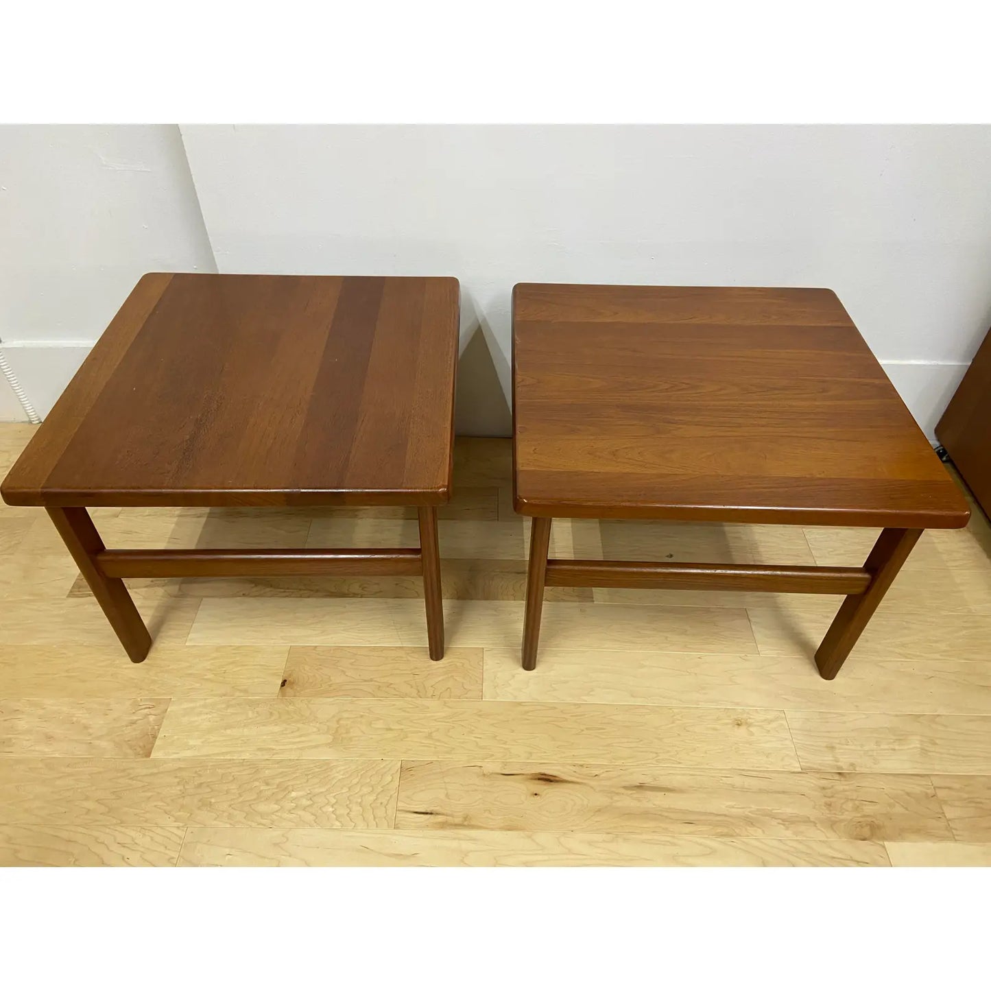 NEILS BACH SOLID TEAK END TABLES - PAIR