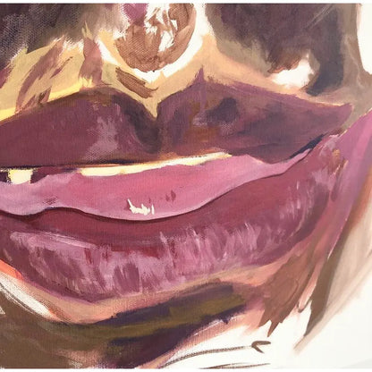 "NOTORIOUS BIG" ACRYLIC DIPTYCH PORTRAIT PAINTING PAIR