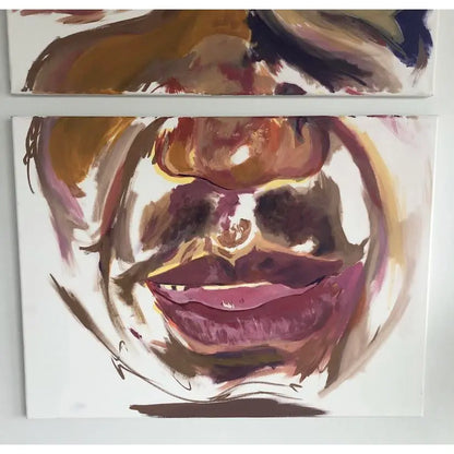 "NOTORIOUS BIG" ACRYLIC DIPTYCH PORTRAIT PAINTING PAIR