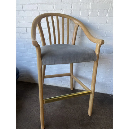 PAIR OF BENTWOOD SLAT-BACK BAR HEIGHT STOOLS