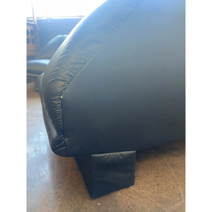 POST-MODERN PLEATED BLACK SOFA SET