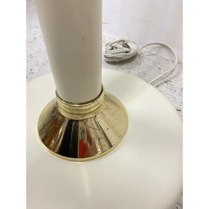PAIR OF IVORY & GOLD FLOOR LAMPS