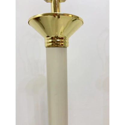 PAIR OF IVORY & GOLD FLOOR LAMPS