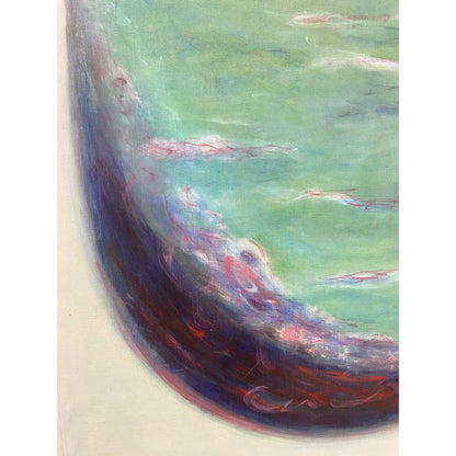 VINTAGE ABSTRACT OIL ON CANVAS BY WNY ARTIST