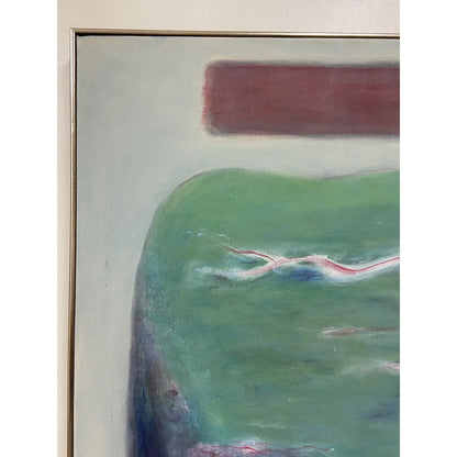 VINTAGE ABSTRACT OIL ON CANVAS BY WNY ARTIST