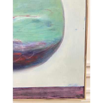 VINTAGE ABSTRACT OIL ON CANVAS BY WNY ARTIST