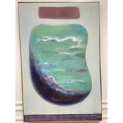VINTAGE ABSTRACT OIL ON CANVAS BY WNY ARTIST