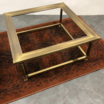 1960S BRASS COFFEE TABLE BY MASTERCRAFT