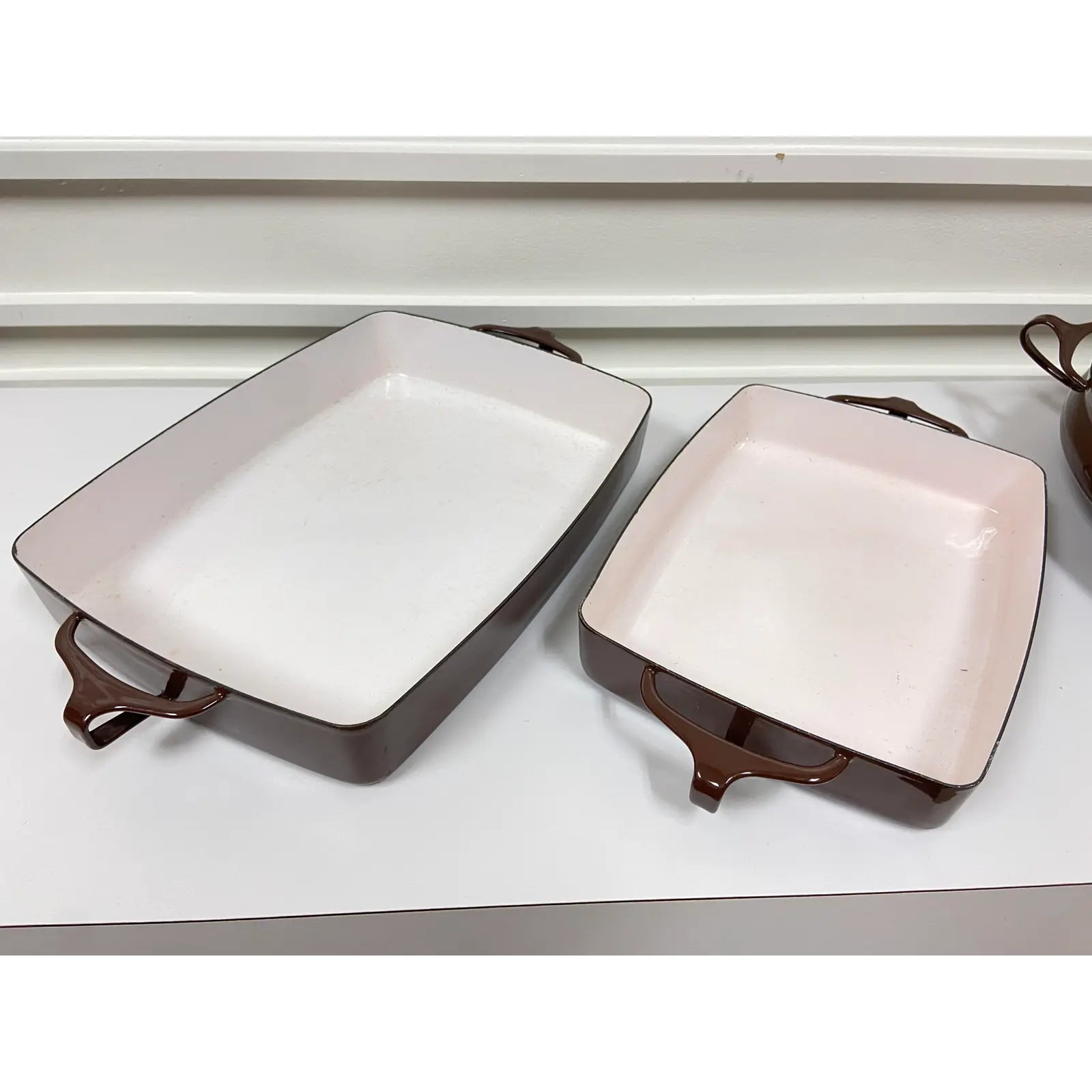 DANSK KOBENSTYLE ENAMELED CASSEROLE DISH SET OF 3