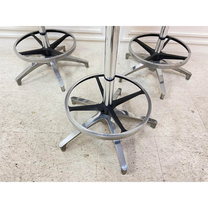 LUCITE SWIVEL BAR STOOLS - SET OF 3