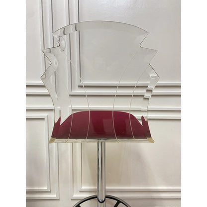 LUCITE SWIVEL BAR STOOLS - SET OF 3