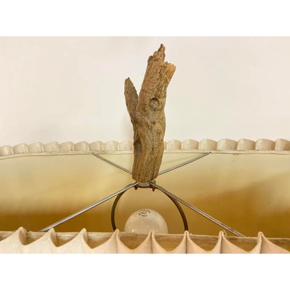 NATURAL DRIFTWOOD TABLE LAMP WITH SHADE