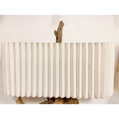 NATURAL DRIFTWOOD TABLE LAMP WITH SHADE