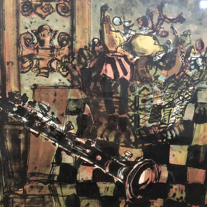 PAUL AIZPIRI HAND SIGNED FRAMED LITHOGRAPH