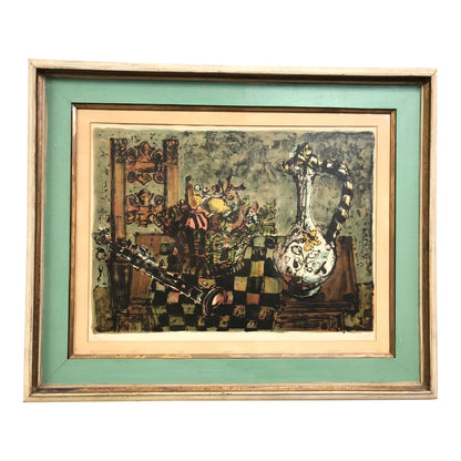 PAUL AIZPIRI HAND SIGNED FRAMED LITHOGRAPH