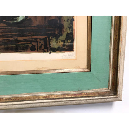 PAUL AIZPIRI HAND SIGNED FRAMED LITHOGRAPH