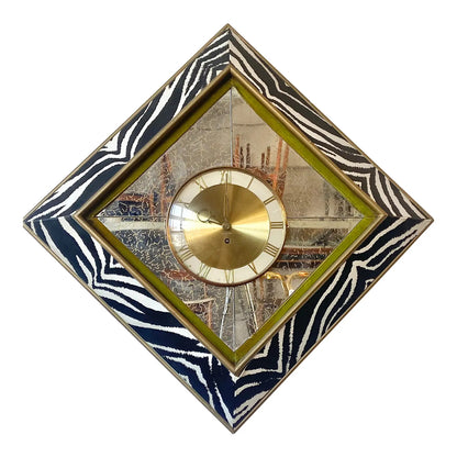 RETRO SELF WINDING ZEBRA WALL CLOCK